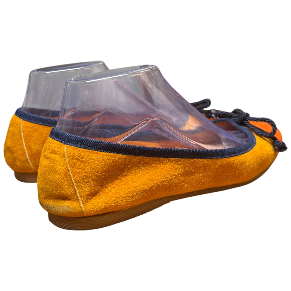 CAMPO de' FIORI Women 38/US 7 Suede Ballet Flats Orange Melon Slip On Shoe Italy - Picture 5 of 12